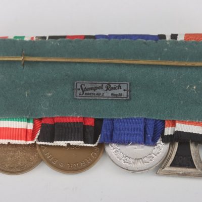 #76-1357 – 4 place Medal bars with Memel Medal