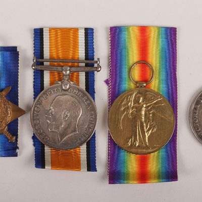 #11 – 1st Day of the Battle of the Somme Killed in Action 1914-15 Star Medal Trio to the Princess Victoria’s Royal Irish Fusiliers