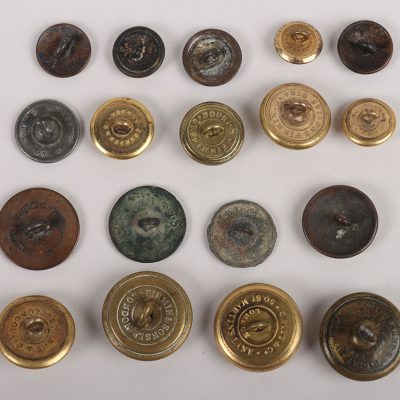 #126 – Interesting Selection of Tunic Buttons of the 67th Regiment of Foot