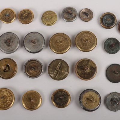 #127 – Interesting Selection of Tunic Buttons of the 37th Regiment of Foot