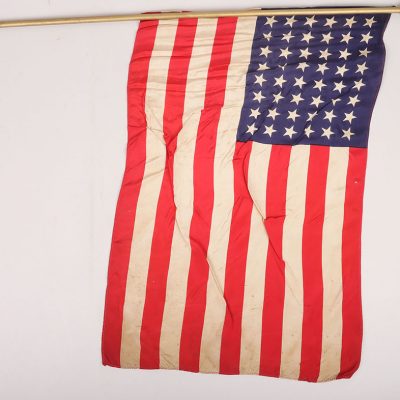 #208 – 5x WW2 Period US 48 Star Stars and Stripes Ceremonial Flags