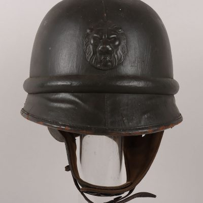 #253 – WW2 Belgium Army Motorcycle Dispatch Riders Helmet