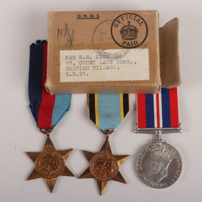 #27 – A Poignant May 1940 Bomber Command Killed in Action Medal Group of 3 to an Air Gunner Who Was Lost During the Raid on Waalhaven Airfield on 10th May 1940, The Day That Marked the Start of the German Blitzkrieg Through the Low Countries