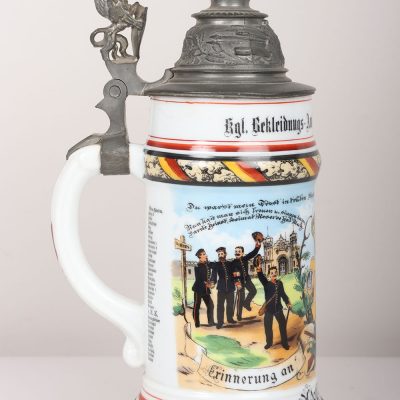 #280 – Imperial German Commemorative Beer Stein for 14th Armee-Corps in Karlsruhe 1901/03