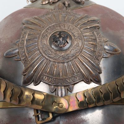 #294 – Rare Imperial German M1889 Parade Helmet of the Prussian Leibgendarmerie, The Personal Bodyguard of the Kaiserin, Wife of the Kaiser Wilhelm II,