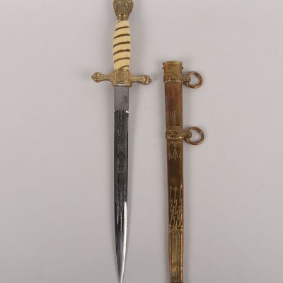 #357 – WW2 German Kriegsmarine Officers Dress Dagger by Carl Eickhorn, Solingen