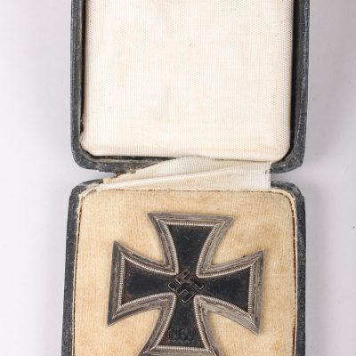 #390 – 1939 Iron Cross 1st Class by Friedrich Orth with Case of Issue