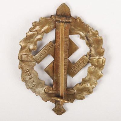 #427 – Third Reich SA Sport Badge in Bronze by L.Chr.Lauer, Nürnberg/Berli