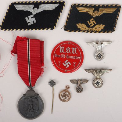 #431 – Small Grouping of Miscellaneous Items with German Funeral Sash