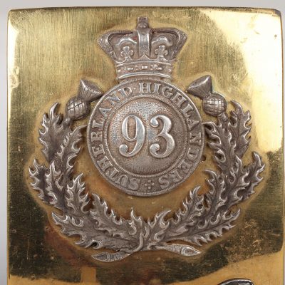 #45 – Victorian 93rd (Sutherland Highlanders) Regiment of Foot Officers Shoulder Belt Plate 1837-63 Pattern