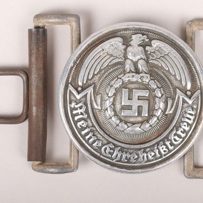 #458 – Scarce WW2 German Waffen-SS Officers Belt Buckle by Overhoff & Cie