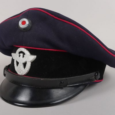 #474 – German Third Reich Fire Brigade ‘Feuerwehr’ Peaked cap by H. Walther, Greussen