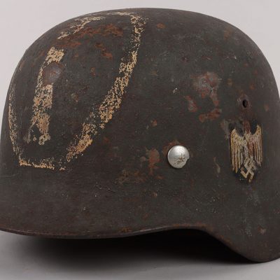 #479 – WW2 German Army M-35 Single Decal Steel Combat Helmet