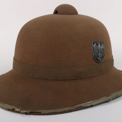 #486 – WW2 German Afrikakorps 2nd Pattern Pith (Sun) Helmet