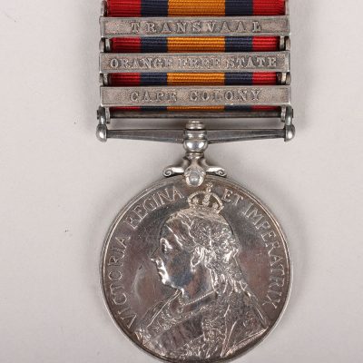 #5 – Queens South Africa Medal to Recipient in the Royal Army Medical Corps who also Served in the Imperial Light Horse