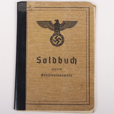 #530 – WW2 German Soldbuch to Beschlagmeister Franz Kiekhöfer, Member of Gren. Reg. 608