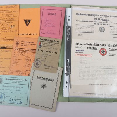 #531 – Large WW2 German Document Grouping to Dr. Peitschke and his wife Susanne, NSDAP, NS-Frauenschaft, NSKOV, DAF