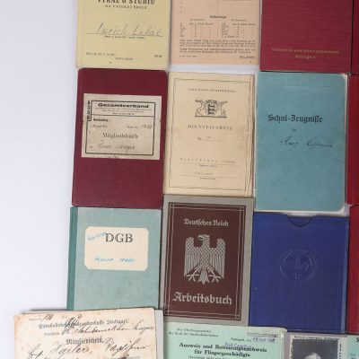 #543 – Large Grouping of Several German Passes, Cards, Identity Books, Ausweisse,.. 24 Pieces in Total