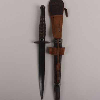 #635 – British Wooden Hilt 3rd Pattern Fairbairn Sykes Commando Knife