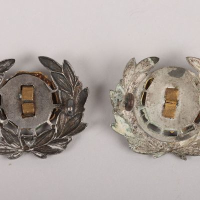 #96 – Victorian Volunteer Battalion Hampshire Regiment Officers Field Service Cap / Collar Badges