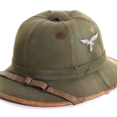 #142 – WW2 German Luftwaffe Afrikakorps (D.A.K) Tropical Pith Helmet