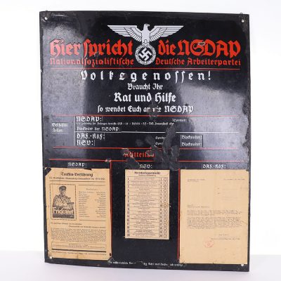 #146 – Third Reich Hier Spricht die NSDAP Enamel Building Plaque