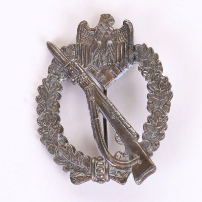 #187 – WW2 German Army / Waffen-SS Infantry Assault Badge in Bronze, M.K 1