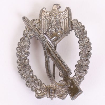 #203 – WW2 German Army / Waffen-SS Infantry Assault Badge in Silver, by Steinhauer & Lück