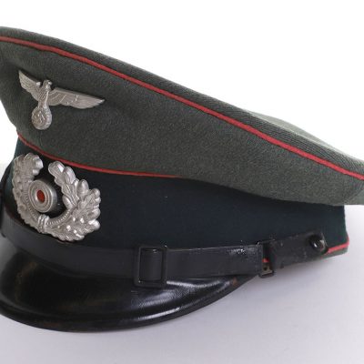 #216 – WW2 German Army Panzer Troops Other Ranks / NCO’s Visor Hat