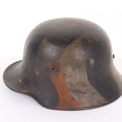 #337 – WW1 German M-16 Camouflaged Steel Combat Helmet