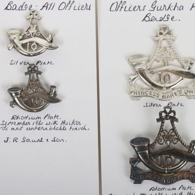 #106 – 10thPrincess Mary’s Own Gurkha Rifles Officers Badges