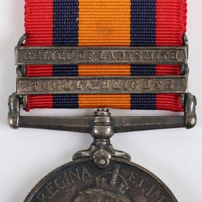 #12 – Queens South Africa Medal to a Recipient in the Kings Royal Rifle Corps who Died of Disease at Mooi River, South Africa, in March 1900