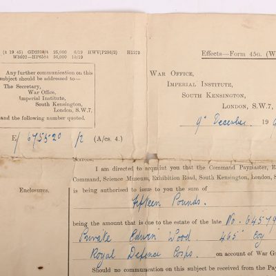 #121 – Great War Documents of British Casualty in Ireland 1918