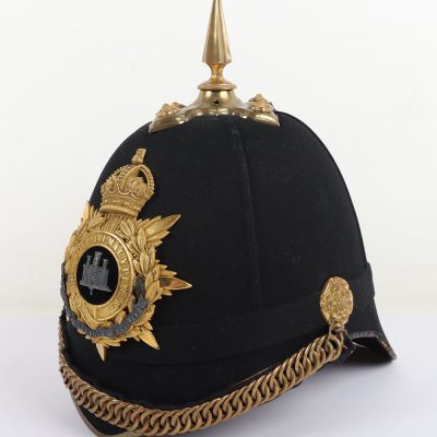 #131 – Post 1902 Suffolk Regiment Militia Officers Home Service Helmet