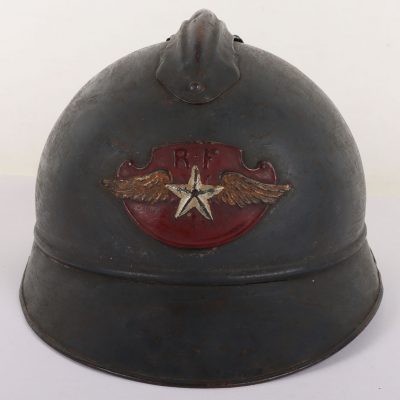 #147 – French Aviation Service M-15 Adrian Pattern Steel Helmet