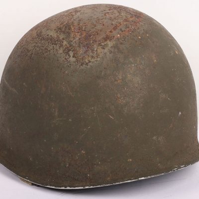 #174 – WW2 US Army M1 Fixed Bale Front Seam Helmet Shell