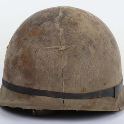 #184 – Falklands War Argentinian Marines Combat Helmet with Camouflaged Cover