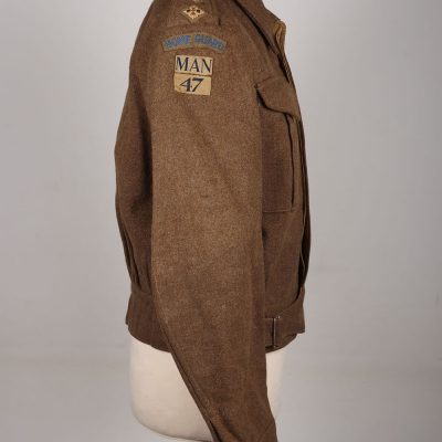 #190 – WW2 British Officers Battle Dress Blouse, 47th (Wythenshawe) Battalion Manchester Home Guard