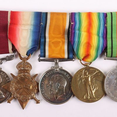 #27 – Great War Immediate Meritorious Service Medal Group of 5 to the Army Cyclist Corps with a Separate Family Members Second World War Medal Group of 3