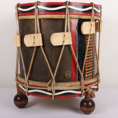 #316 – British 1stBattalion the Queens Regiment Regimental Drum, Converted into Side Table