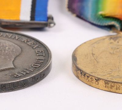 #35 – A Great War 1914-15 Star Medal Trio with Silver War Badge to a Recipient in the Royal Engineers who was Discharged in 1919 Due to ill Health