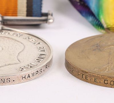 #40 – Great War 1914-15 Star Medal Trio to the 10th Battalion Hampshire Regiment