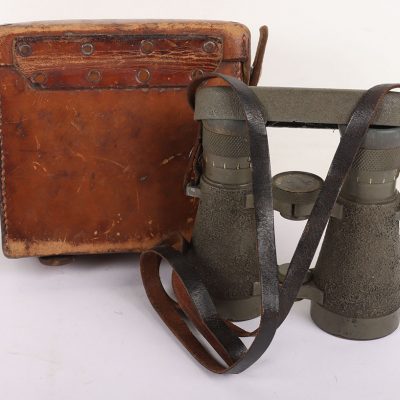 #402 – Cased Pair of WW1 German Officers Fernglas 08 Binoculars