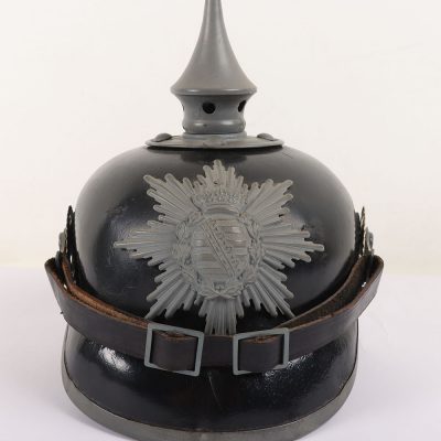 #447 – WW1 German Saxon M-15 Other Ranks Pickelhaube