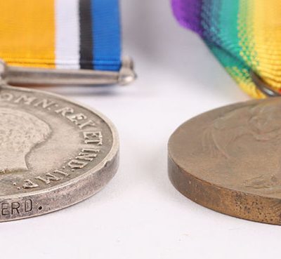 #46 – Great War Pair of Medals to a Captain who was Mentioned in Despatches in June 1919 Whilst Serving with the King’s African Rifles