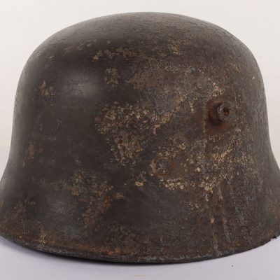 #468 – Rare WW1 Turkish M-18 Steel Combat Helmet