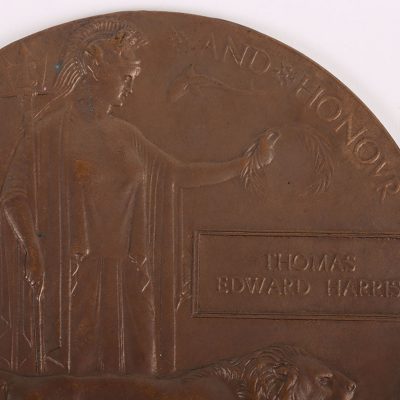 #51 – Great War Victory Medal and Memorial Plaque to a Recipient in the 1/4th Hampshire Regiment Who Died in Mesopotamia