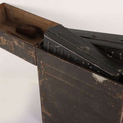 #715 – WW2 German 2cm Flak Ammunition Magazine Case with Both Magazines