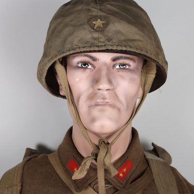 #784 – Fine Full WW2 Japanese Infantryman Uniform, Equipment and Steel Combat Helmet