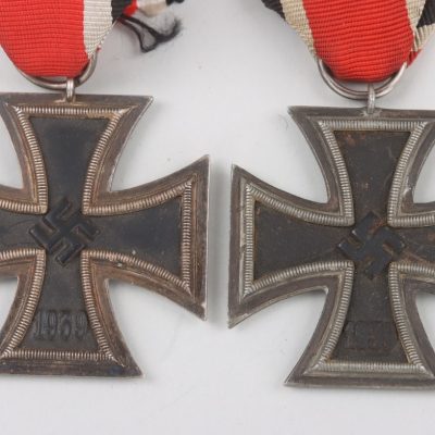 #79-1403 – 2x 1939 Iron Cross 2nd Class – Maker 24 and 76